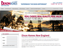 Tablet Screenshot of dixonhomes-newengland.com.au